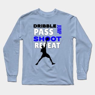 FUNNY Sports Basketball Saying Blue Long Sleeve T-Shirt